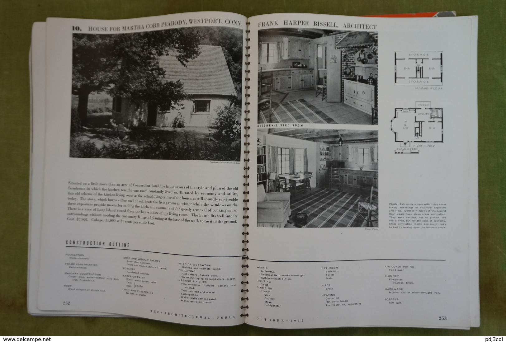 The Architectural Forum - Including "Bulding Money", October 1935 - Small  House Reference Number - 1900-1949