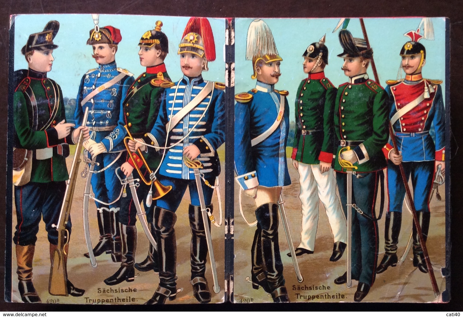 GERMANIA UNIFORMI MILITARI BAYERISCHE TRUPPENTEIL ESERCITO BAVARESE  Raro Pieghevole BB - Altri & Non Classificati