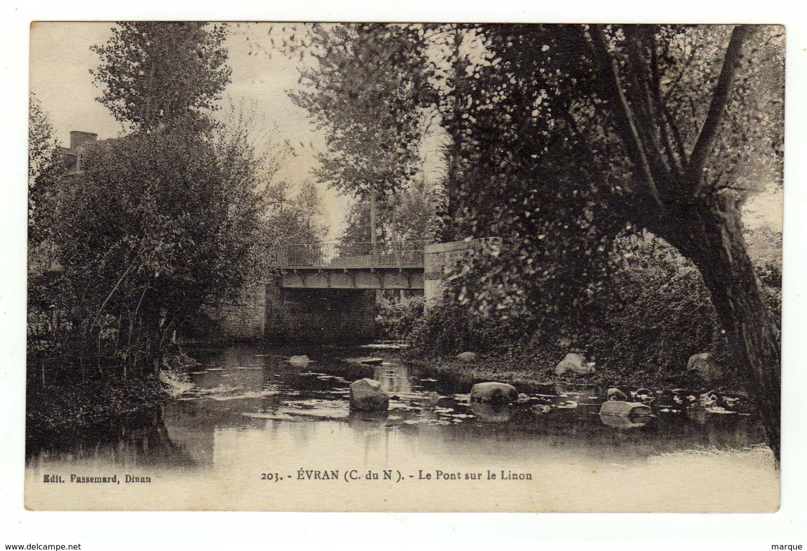 Cpa N° 203 EVRAN Le Pont Sur Le Linon - Evran