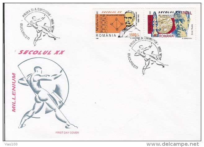 3RD MILLENNIUM, 21ST CENTURY, DISCOVERIES, COVER FDC, 1999, ROMANIA - FDC