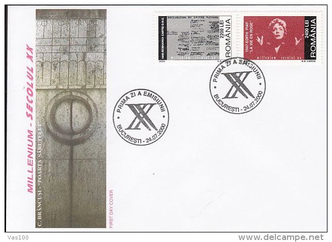 3RD MILLENNIUM, 21ST CENTURY, DISCOVERIES, ACHIEVEMENTS, COVER FDC, 2000, ROMANIA - FDC