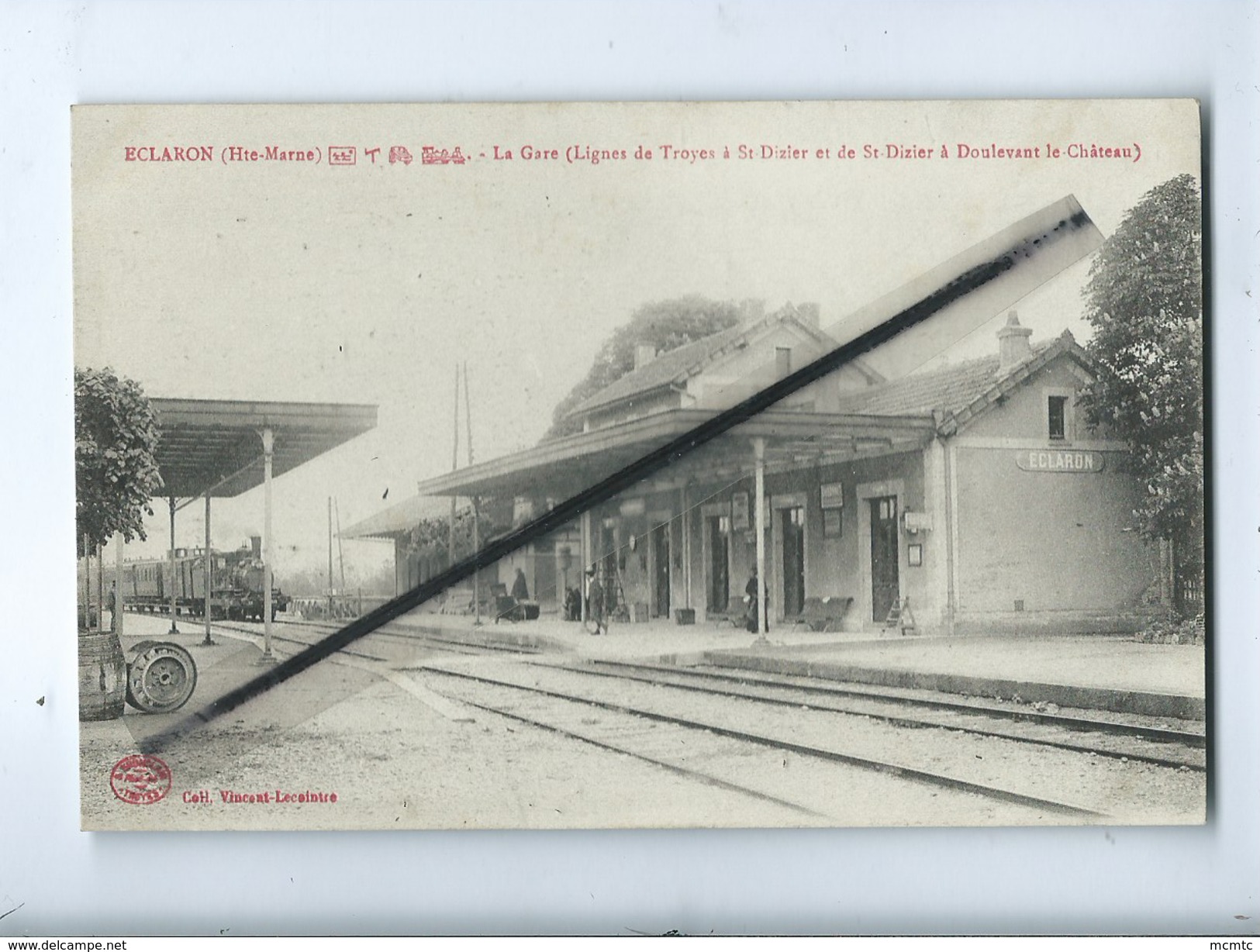 CPA  - Eclaron - (Haute Marne ) - La Gare(lignes De Troyes à St Dizier à Doulevant Le Château (train , Locomotive ) - Eclaron Braucourt Sainte Liviere