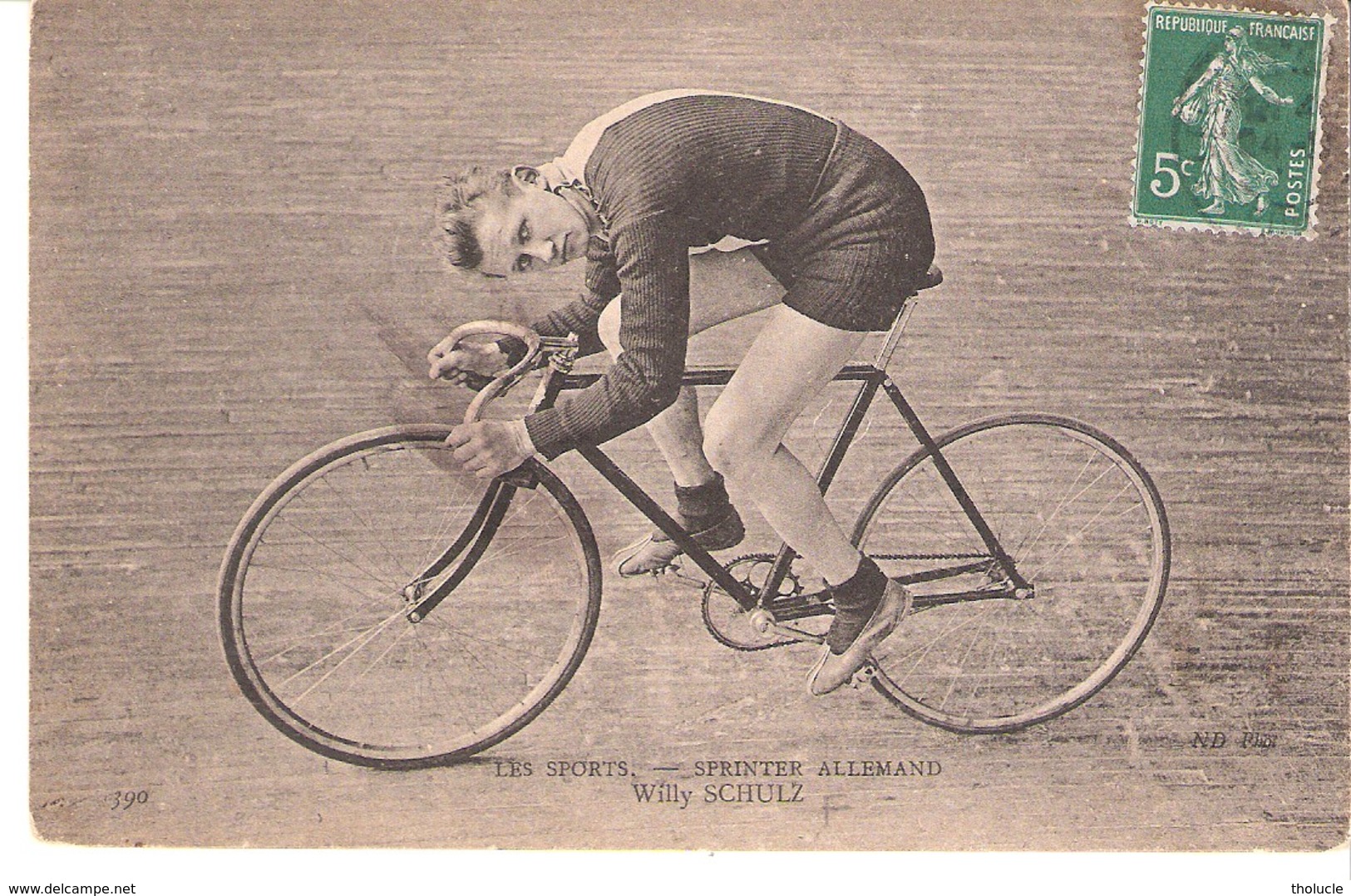 Cyclisme Sur Piste-Vélodrome-Sport Cycliste-Sprinter Allemand Willy Schulz-Vélo D'époque +/-1910-série "Les Sports" - Radsport