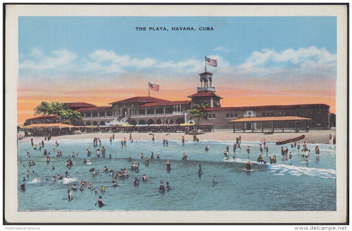 POS-607 CUBA POSTCARD. CIRCA 1950. HABANA. PLAYA DE MARIANAO. BEACH. - Cuba