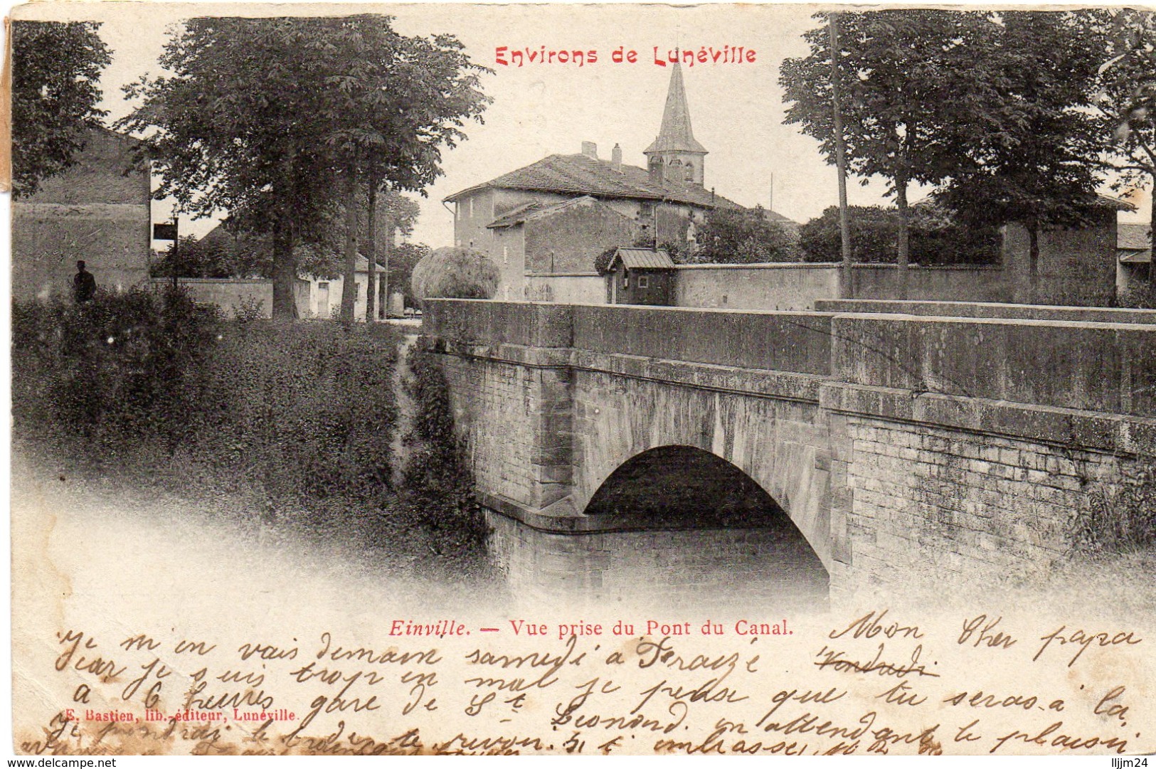- Einville -1902- Vue Prise Du Pont Du Canal - Environs De Lunéville - - Autres & Non Classés