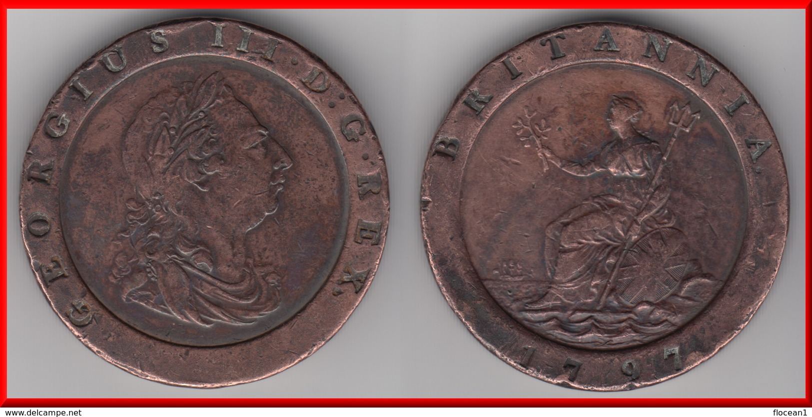 ****  GREAT BRITAIN - GRANDE-BRETAGNE - 2 PENCE 1797 GEORGE III **** EN ACHAT IMMEDIAT !!! - D. 2 Pence