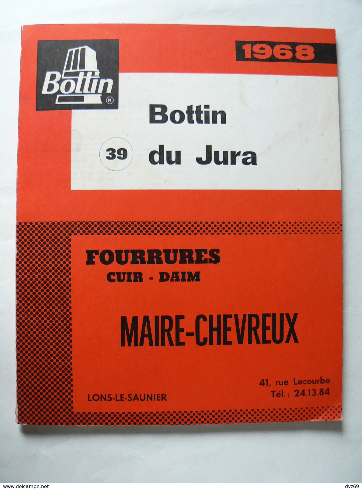 BOTTIN Du JURA (39) De 1968, Très Bon Etat. - Annuaires Téléphoniques