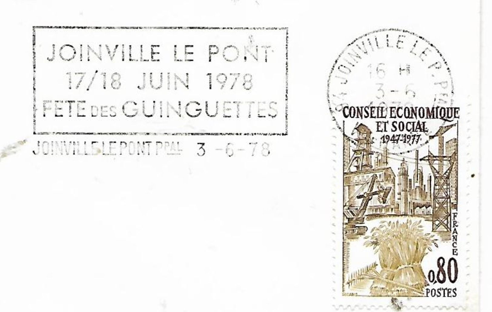 94  JOINVILLE LE PONT  Fête Des Guinguettes 17/18 Juin 1978  3/06/78 - Autres & Non Classés