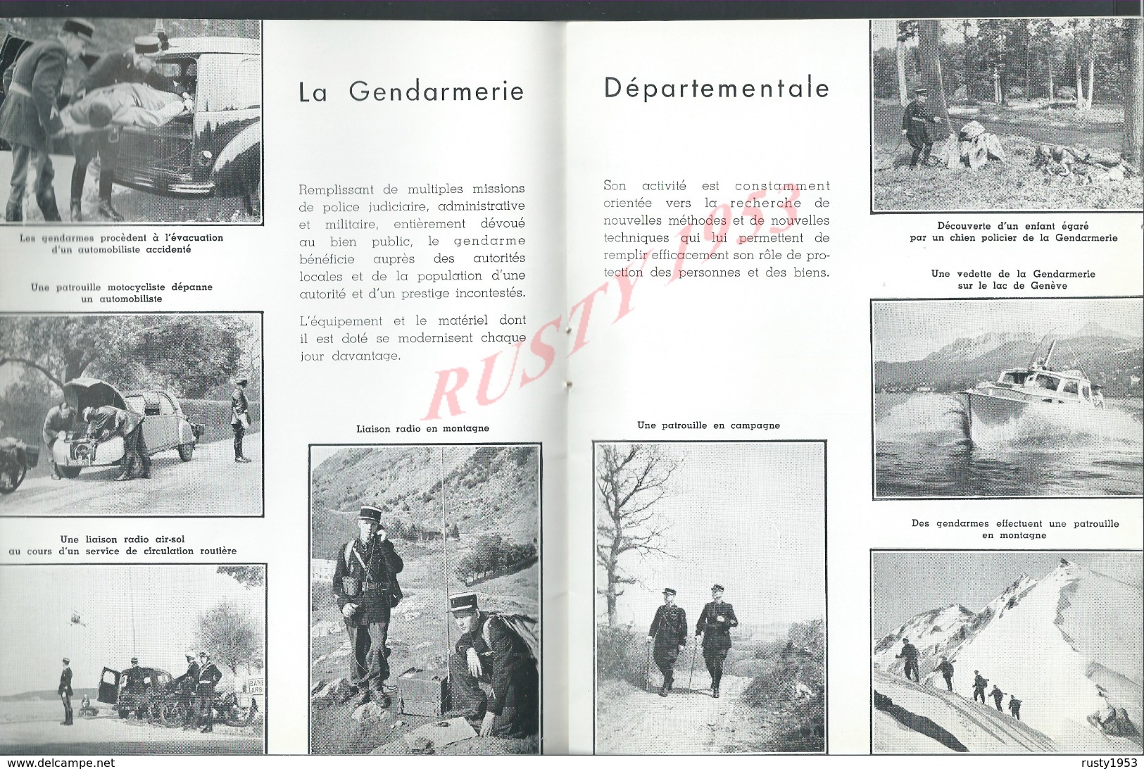 MILITARIA LIVRET ILLUSTRÉE DE PUBLICITÉE DE 16 PAGES FAITES UNE CARRIÈRE DANS LA GENDARMERIE MOTOCYCLE CHAR & DE L AIR : - Police & Gendarmerie