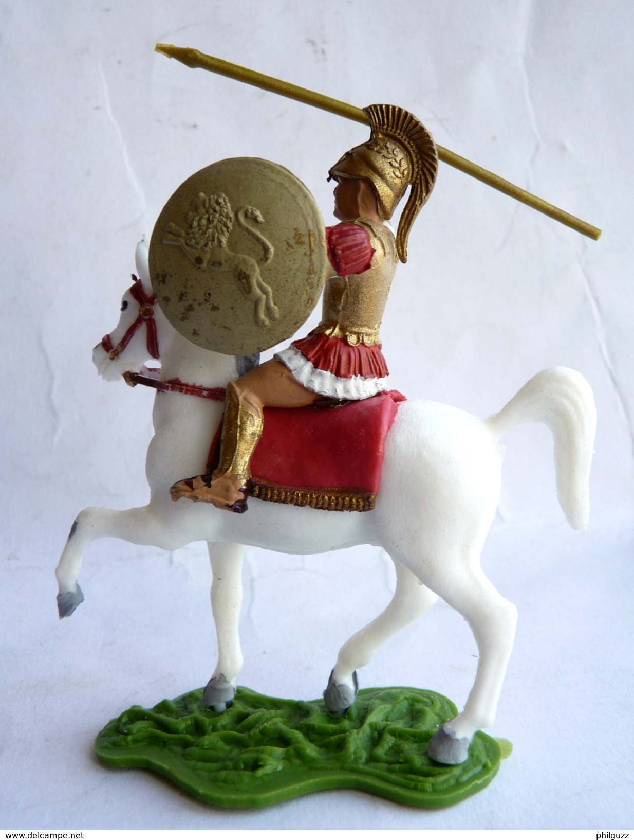 RARE FIGURINE AOHNA ATHENA SOLDAT CAVALIER GREC ANTIQUE LANCE COMPLET - Militaires