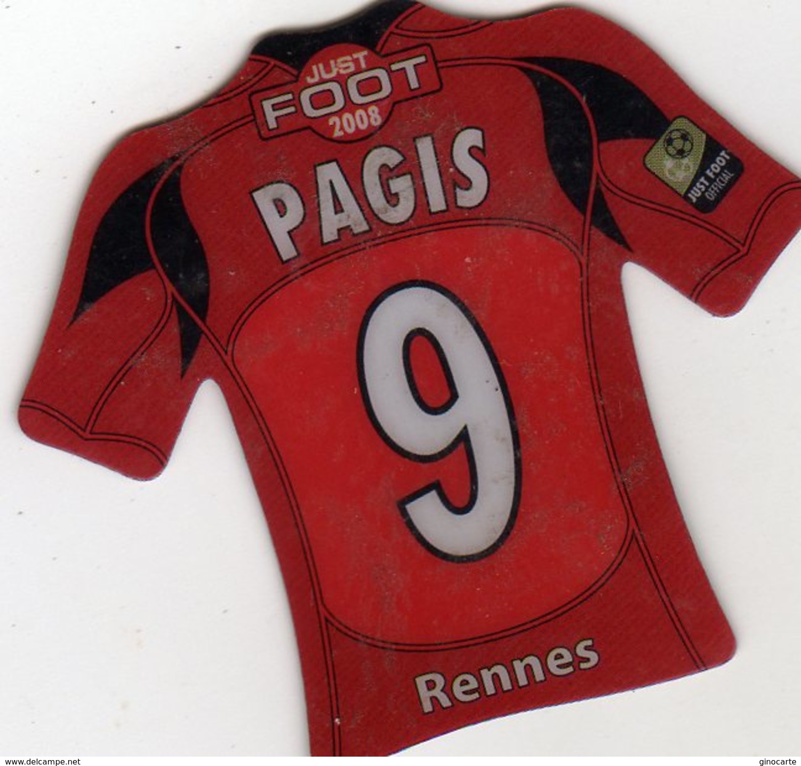 Magnet Magnets Maillot De Football Pitch Rennes Pagis 2008 - Sports