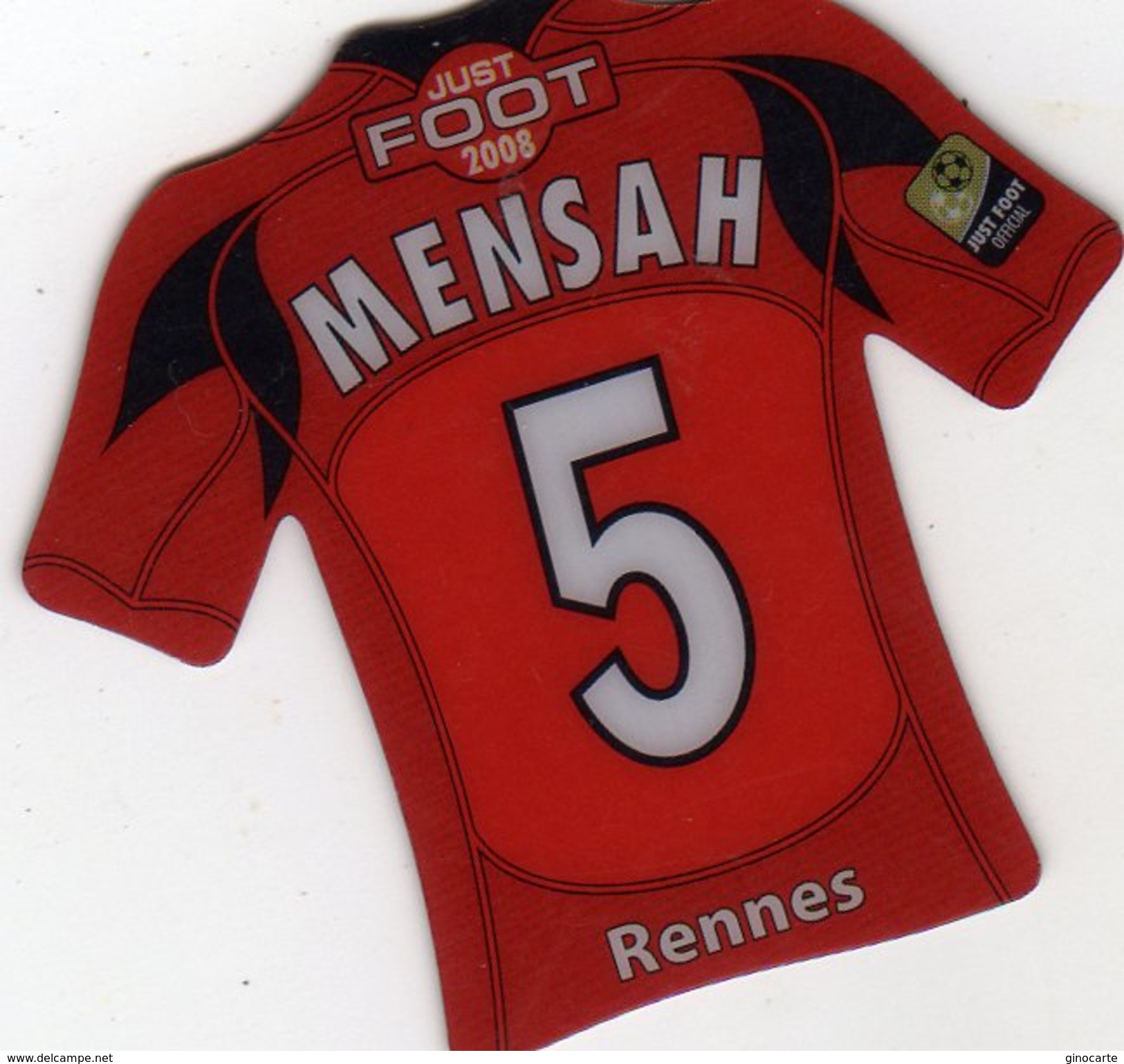 Magnet Magnets Maillot De Football Pitch Rennes Mensah 2008 - Sports