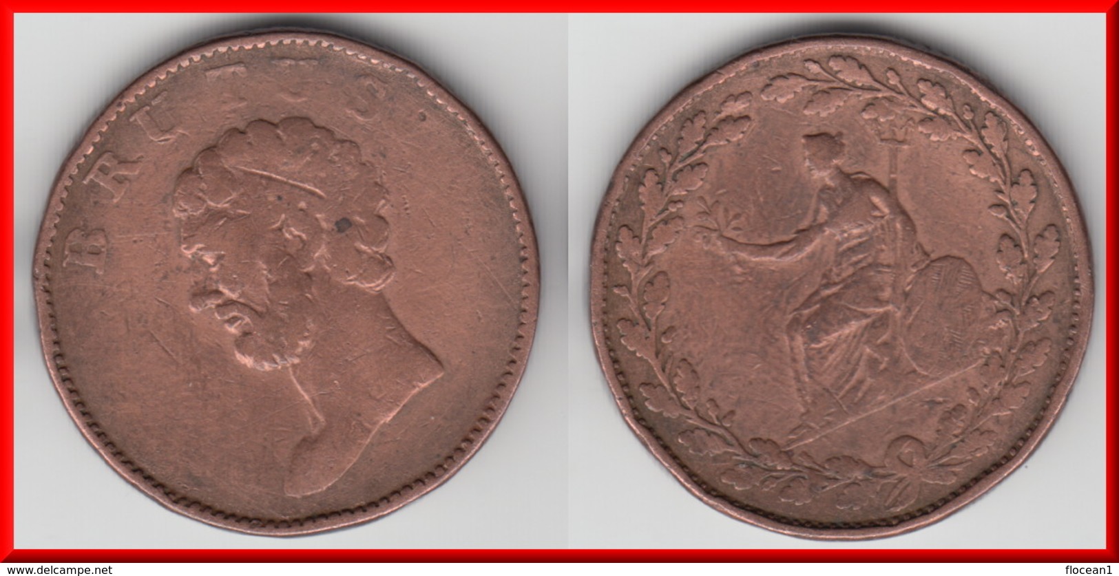 **** GRANDE-BRETAGNE - GREAT-BRITAIN - BRITISH COPPER COMPANY BRUTUS HALF-PENNY TOKEN **** EN ACHAT IMMEDIAT !!! - Professionnels/De Société