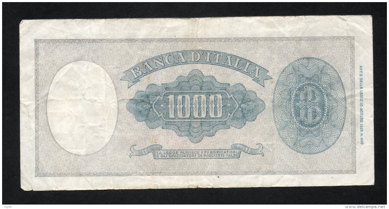 Banconota Italia 1000 Lire Medusa 10/2/1948 BB - 1000 Lire