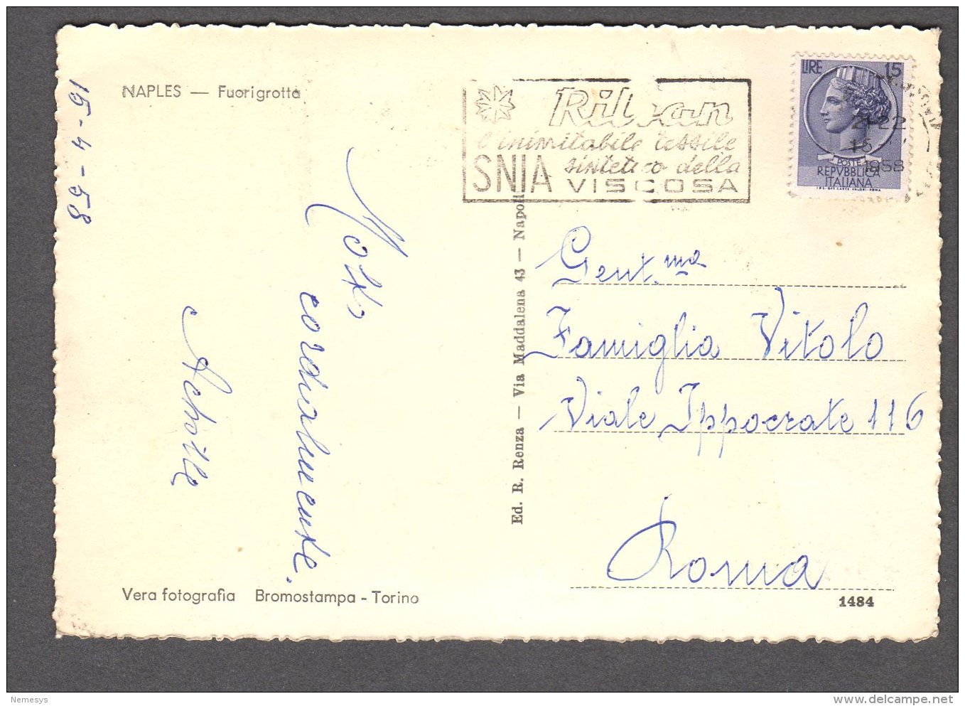 1958 NAPOLI FUORIGROTTA PANORAMA FG N  SEE 2 SCANS - Napoli (Naples)