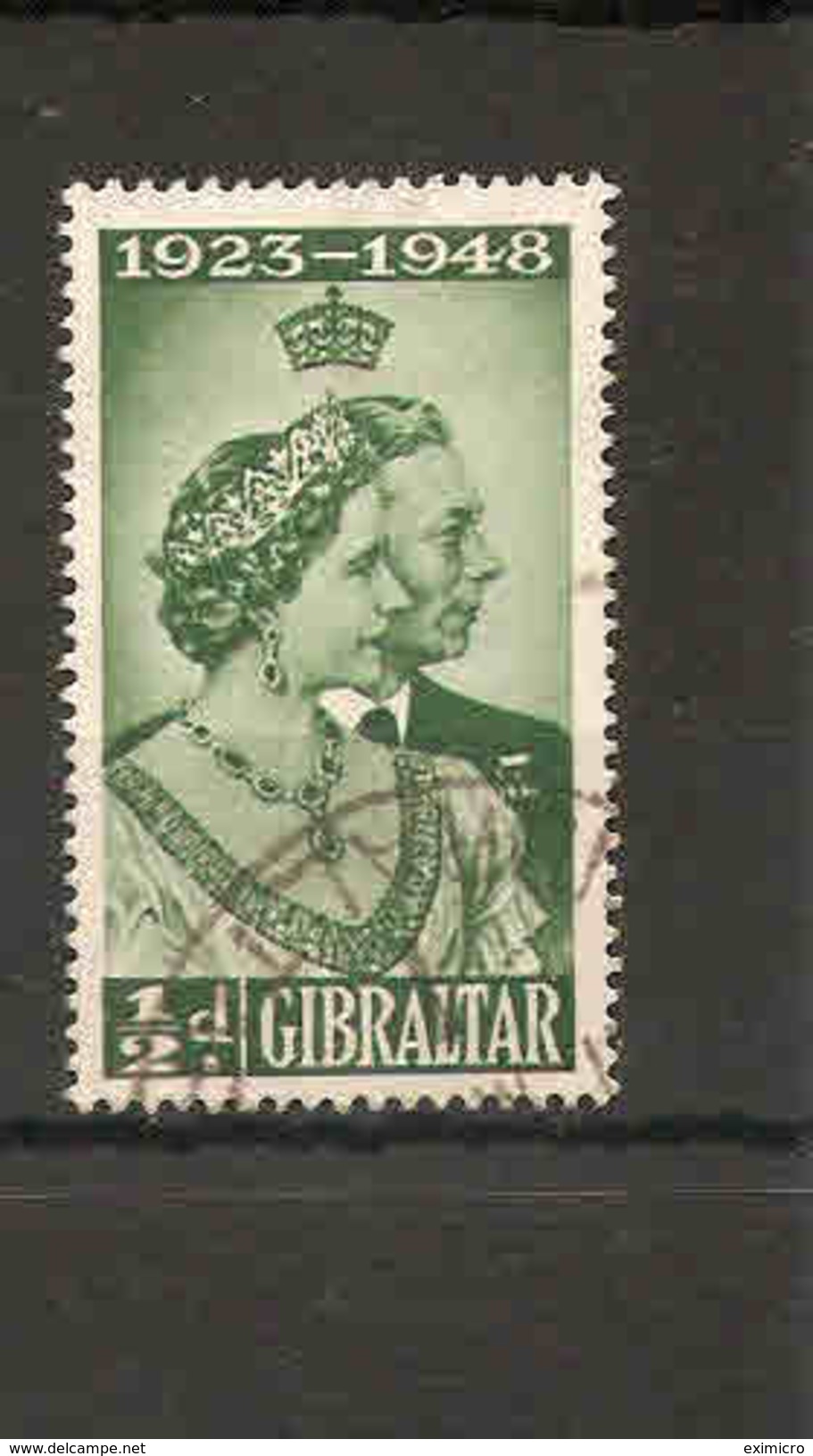 GIBRALTAR 1948 ½d SILVER WEDDING SG 134 FINE USED Cat £3 - Gibraltar