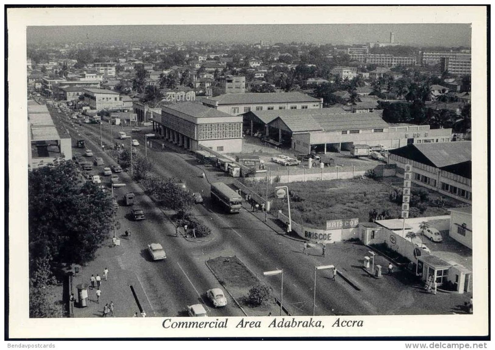 Ghana, ACCRA, Commercial Area Adabraka, Gas Station (1950s) RPPC - Ghana - Gold Coast