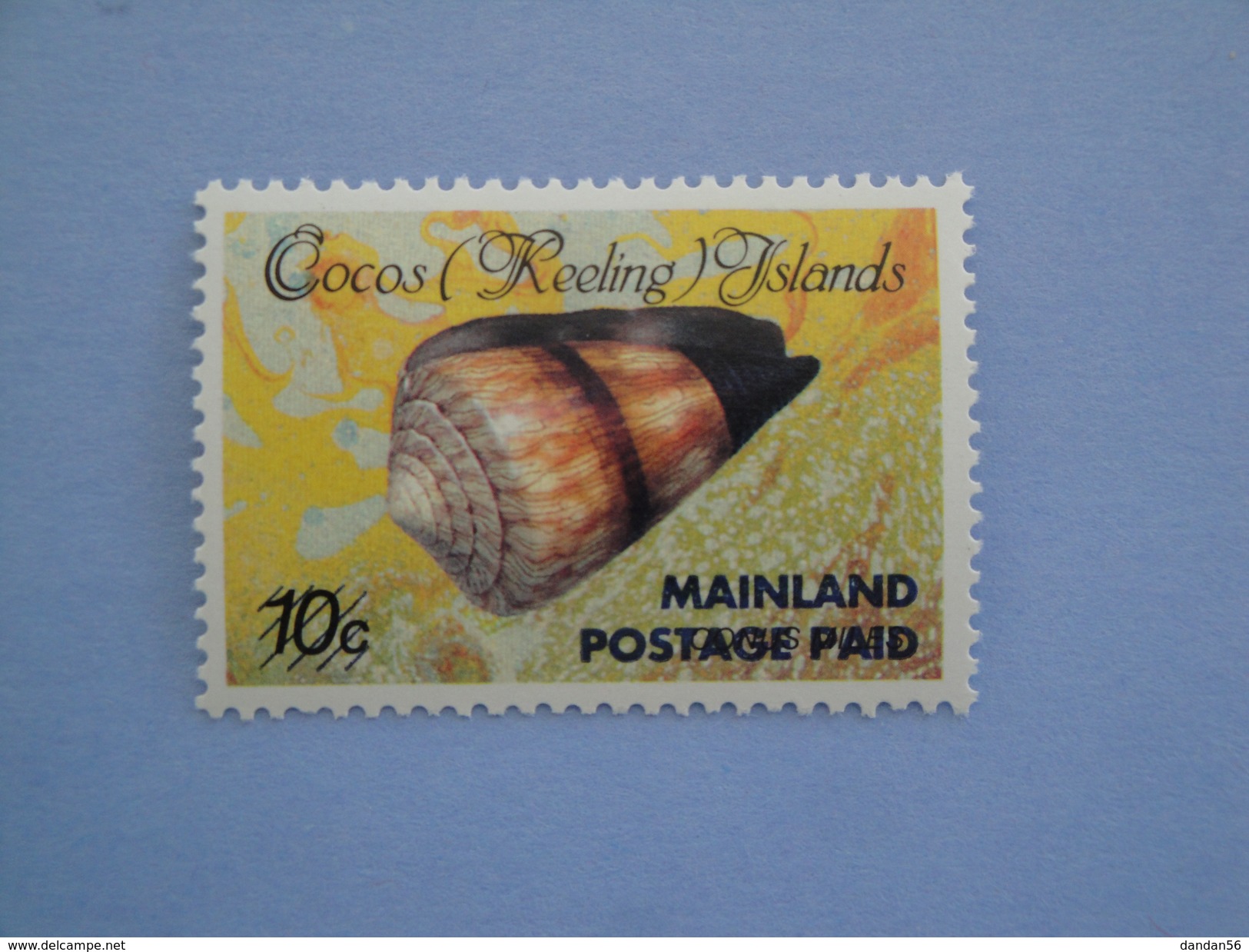 1990  Cocos Islands Yvert 226 ** Coquillage Shell Scott 228  Michel 240 I SG 234 Mainland Postage Paid - Cocos (Keeling) Islands