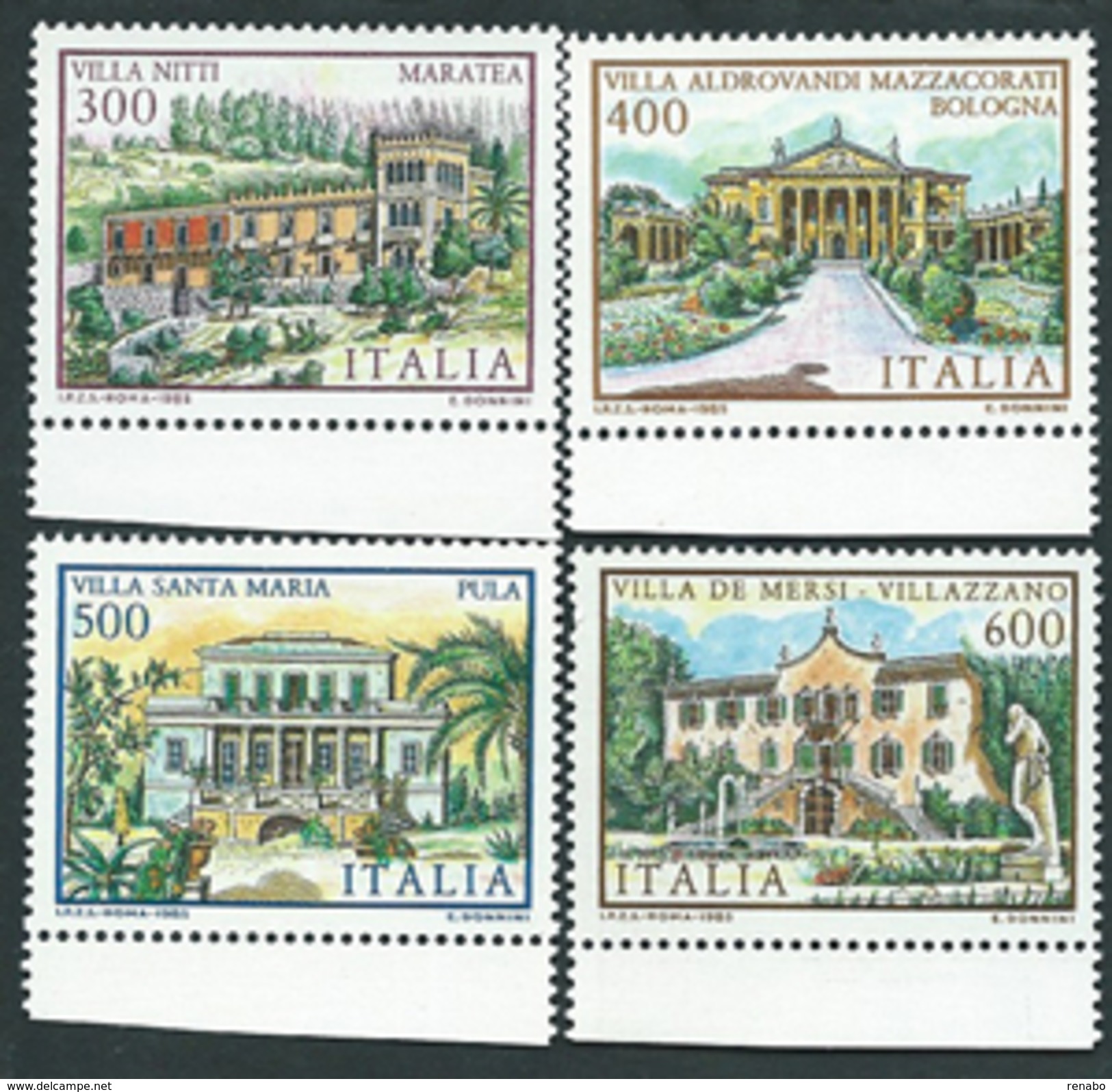 Italia 1985; Ville D' Italia. Serie Completa Di Bordo. - 1981-90: Neufs