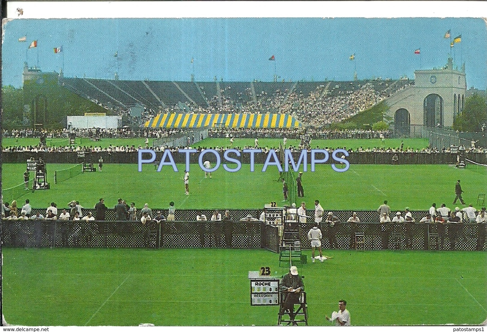 71608 SPORTS TENNIS CLUB TOURNAMENTS STADIUM AT FOREST HILL NEW YORK US POSTAL POSTCARD - Other & Unclassified
