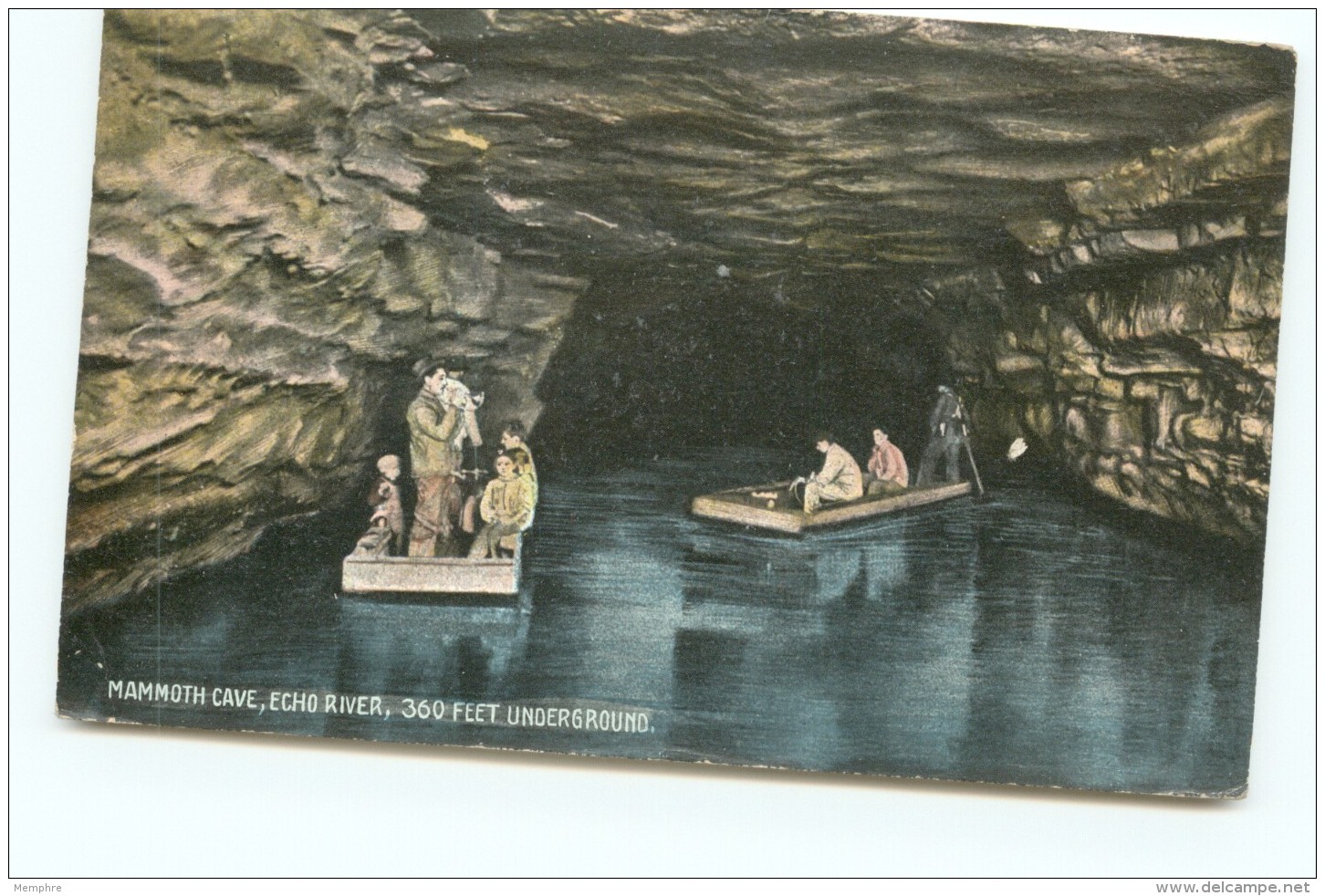 Mammoth Cave, Echo River  360 Ft Underground  1909 - Mammoth Cave