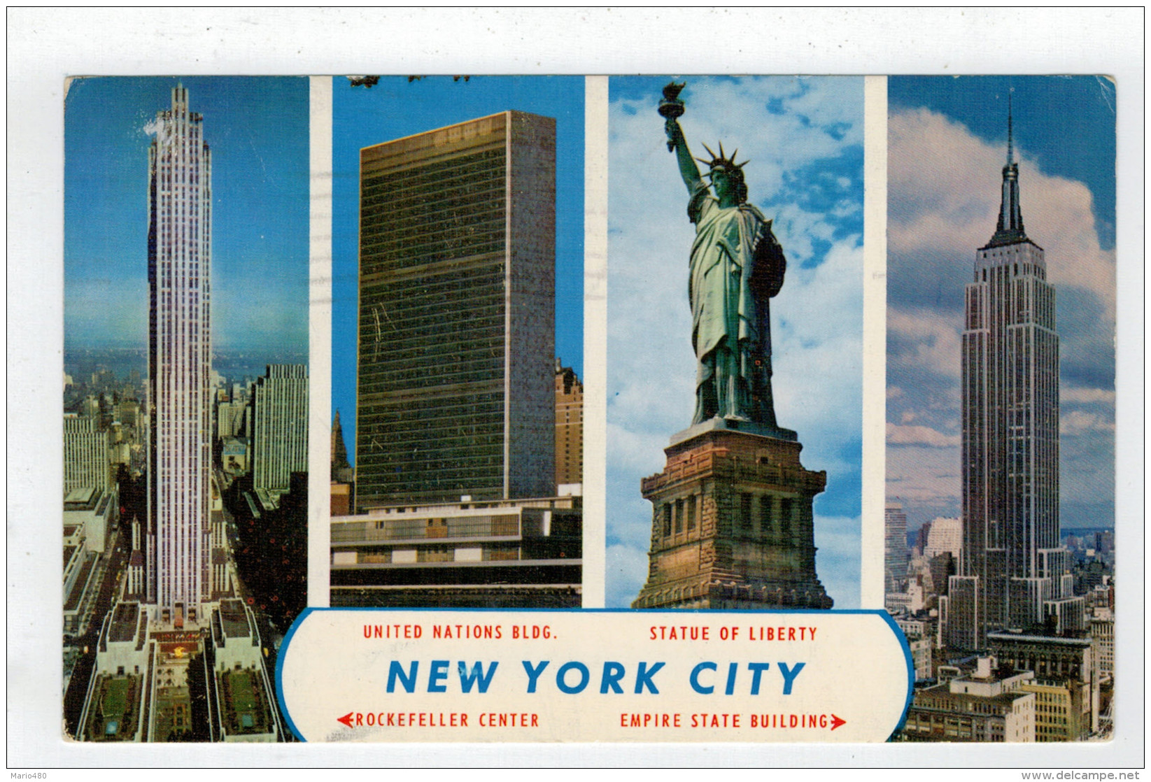 C.P. PICCOLA     NEW  YORK  CITY   VIEWS     2 SCAN  (VIAGGIATA) - Empire State Building