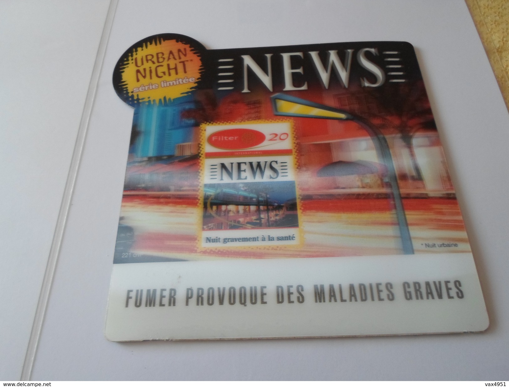 TAPIS SOURIS PUB TABAC   NEWS URBAN NIGHT   *****   RARE   A   SAISIR ***** - Articoli Pubblicitari