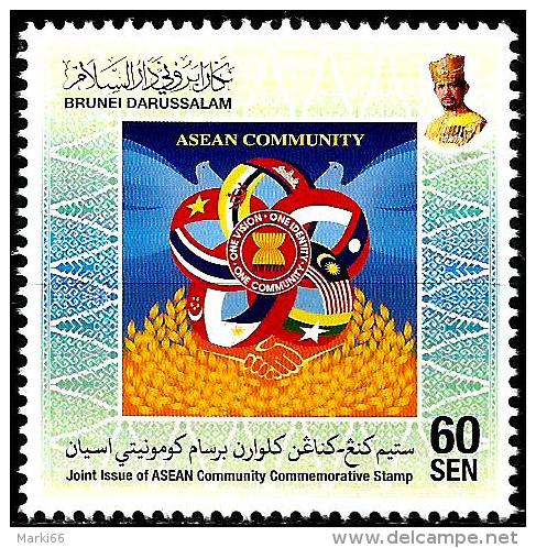 Brunei - 2015 - ASEAN Community - Joint Issue Of 10 Countries - Mint Stamp - Brunei (1984-...)