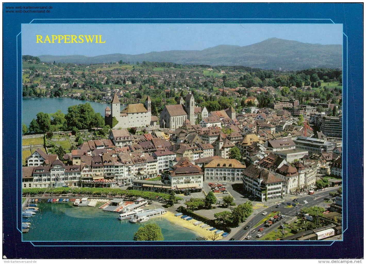 Rapperswil, Flugaufnahme Mit Hafen Und Schloss - Rapperswil