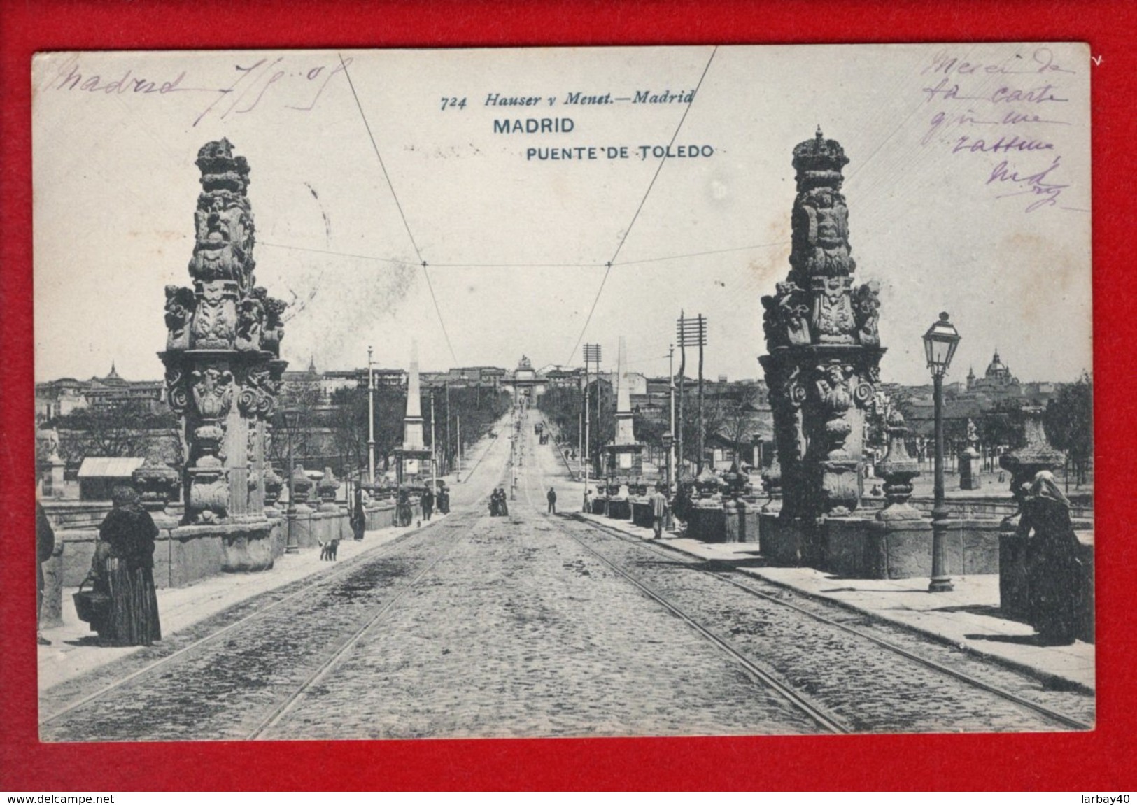 1 Cpa Carte Postale Ancienne - Madrid Puente De Toledo - Madrid