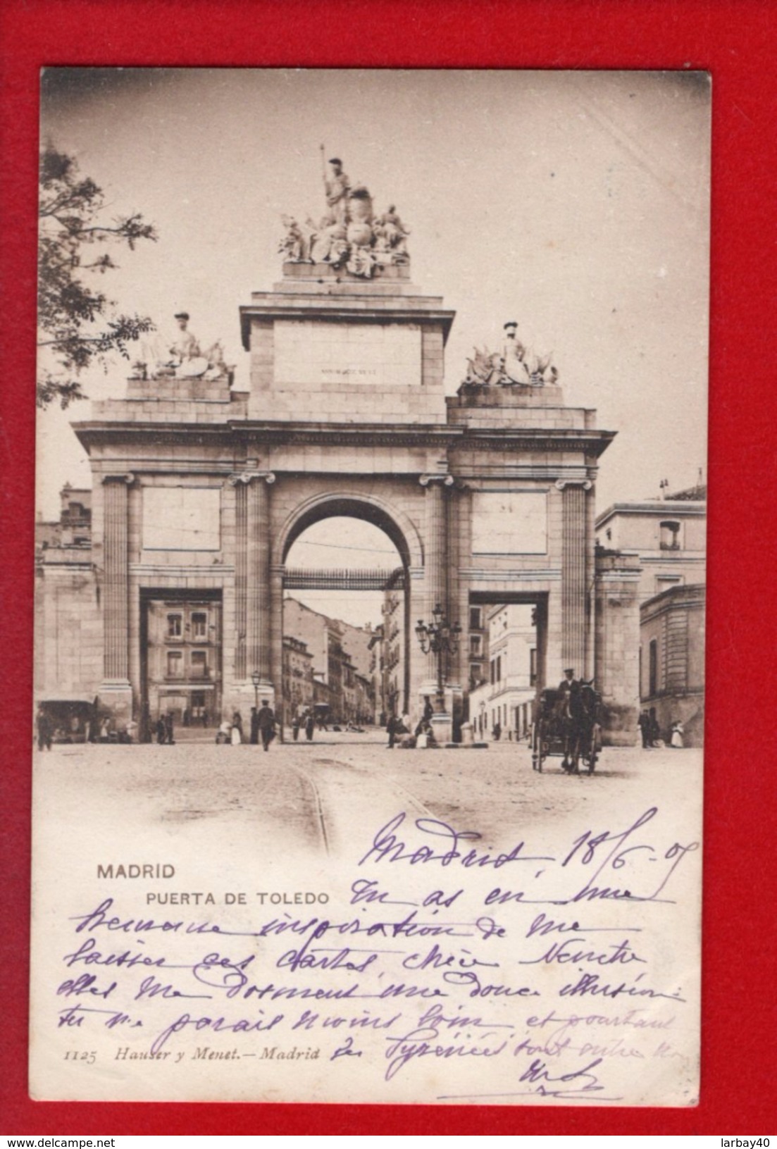 1 Cpa Carte Postale Ancienne - Madrid Puerta De Toledo - Madrid