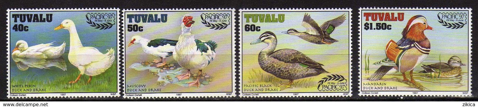 Tuvalu 1997 International Stamp Exhibition "Pacific '97" - San Francisco, USA - Ducks.MNH - Tuvalu