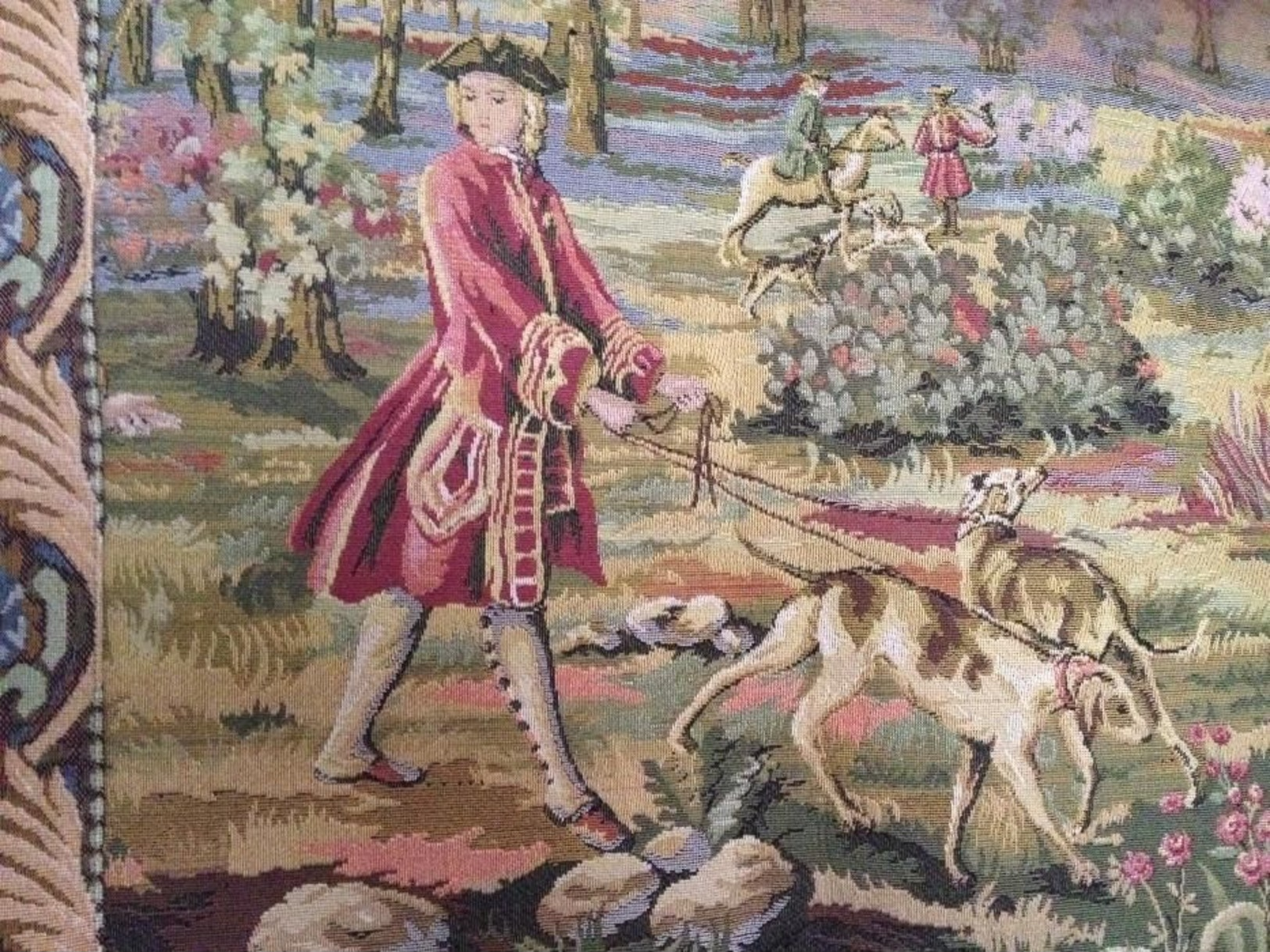 NOW -10%  Un Ensemble De Deux Tapisseries Murales De Gobelins Sur Le Tème De La Chasse Près De Paris, J.B.Oudry En 1662 - Tappeti & Tappezzeria