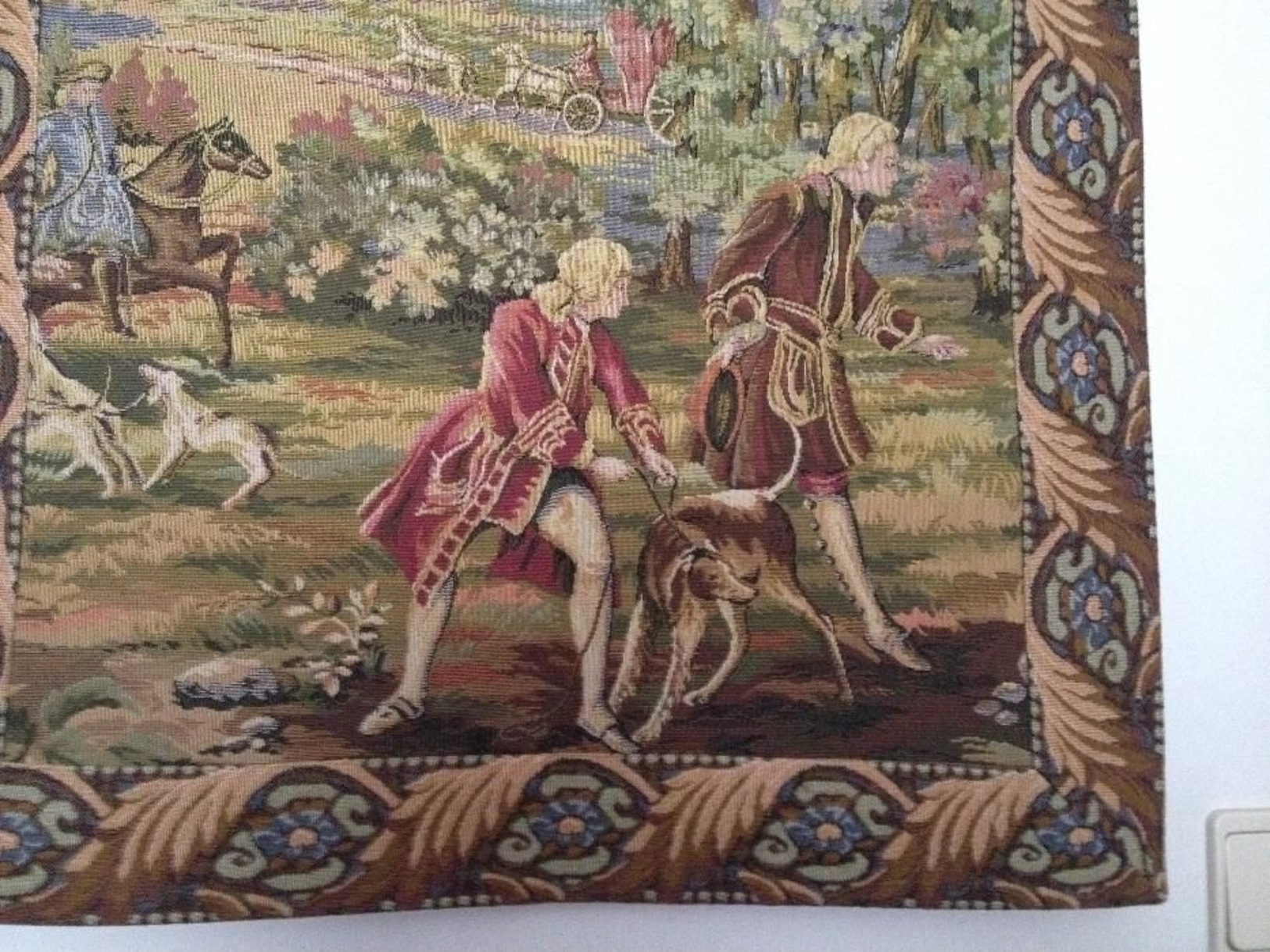 NOW -10%  Un Ensemble De Deux Tapisseries Murales De Gobelins Sur Le Tème De La Chasse Près De Paris, J.B.Oudry En 1662 - Tapis & Tapisserie