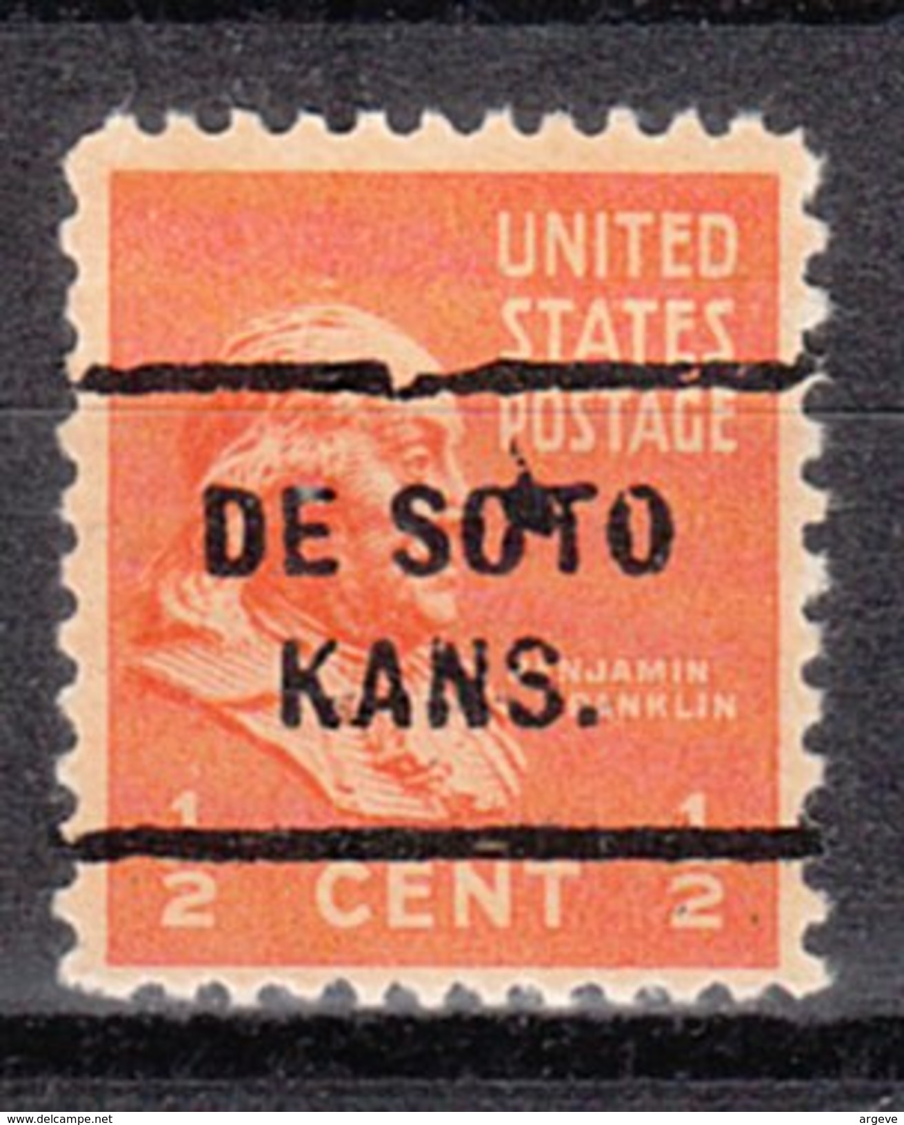 USA Precancel Vorausentwertung Preos Locals Kansas, De Soto 712 - Precancels