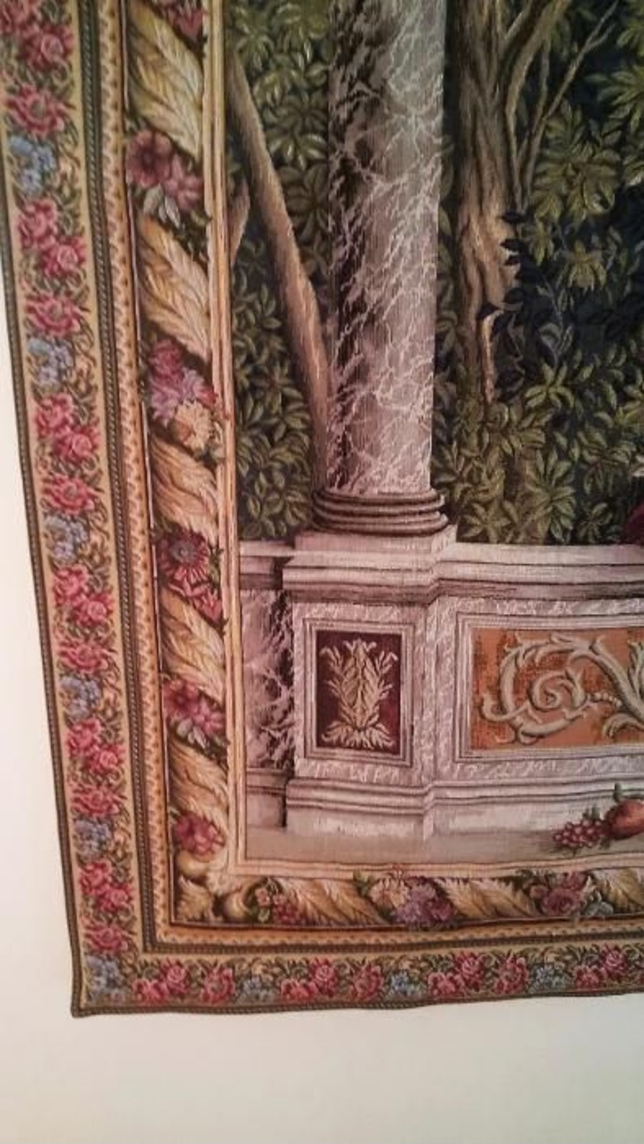 Joyaux De La Tapisserie Française Painel Original Gobelin Sur  Le Tème De  " Vue Du Palais D'Enghien Et Jardins "  -10% - Tappeti & Tappezzeria