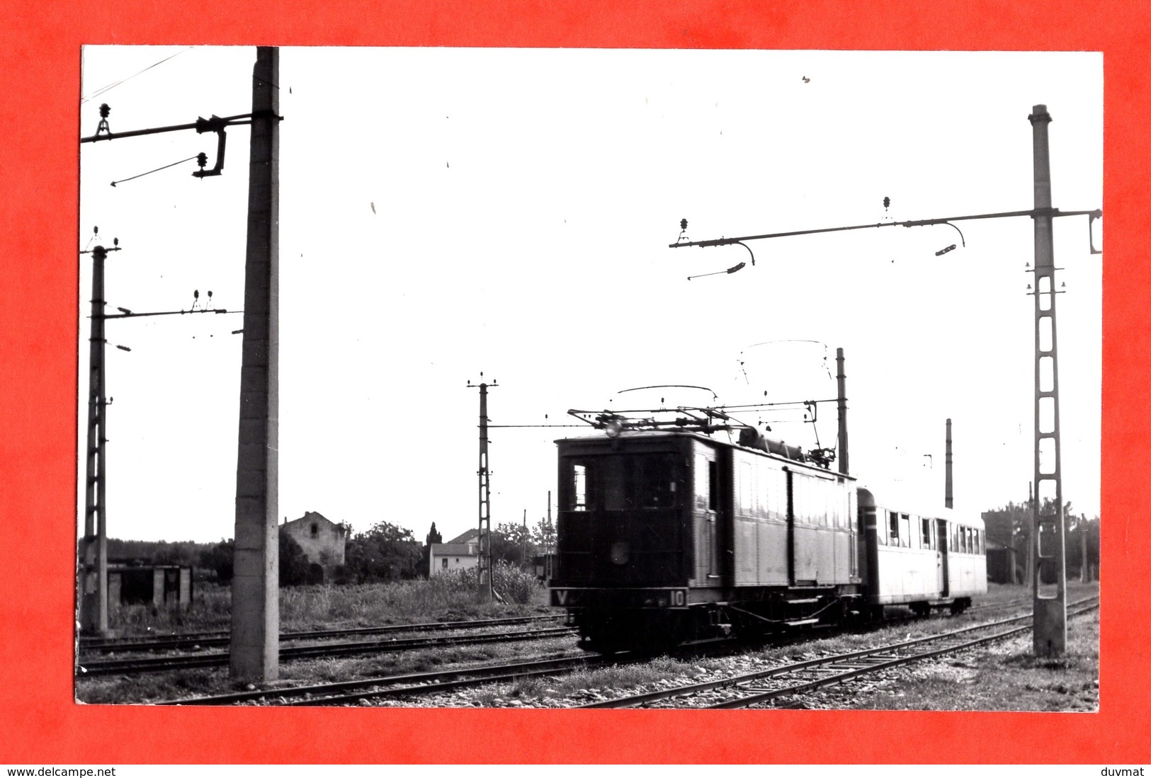 13 Arles Chemin De Fer Departemental De Camargue Photo Carte Locomotive V10 Cliché Rifault (format 9x14) Tirage Non Daté - Ferrocarril