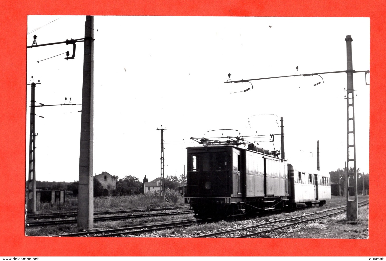 13 Arles Chemin De Fer Departemental De Camargue Photo Carte Locomotive V10 Cliché Rifault (format 9x14) Tirage Non Daté - Eisenbahnverkehr