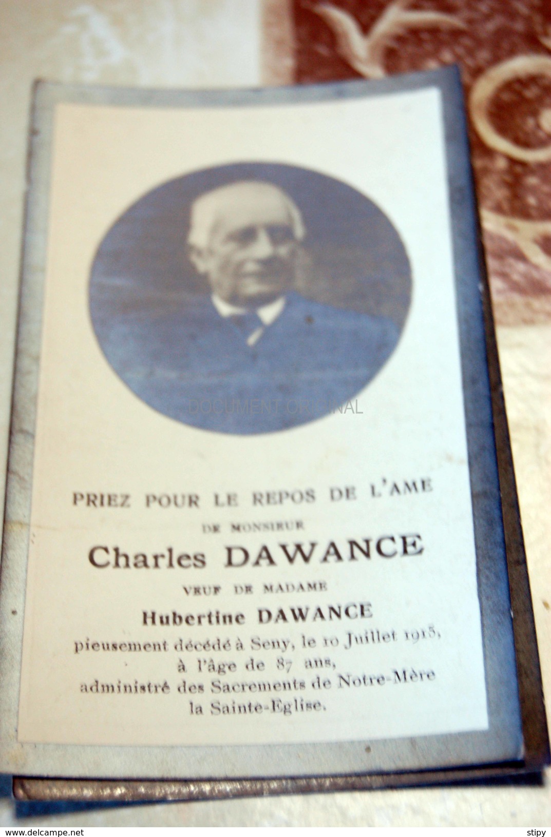 Charles Dawance Hubertine Seny 1915 + Soheit Tinlot - Tinlot