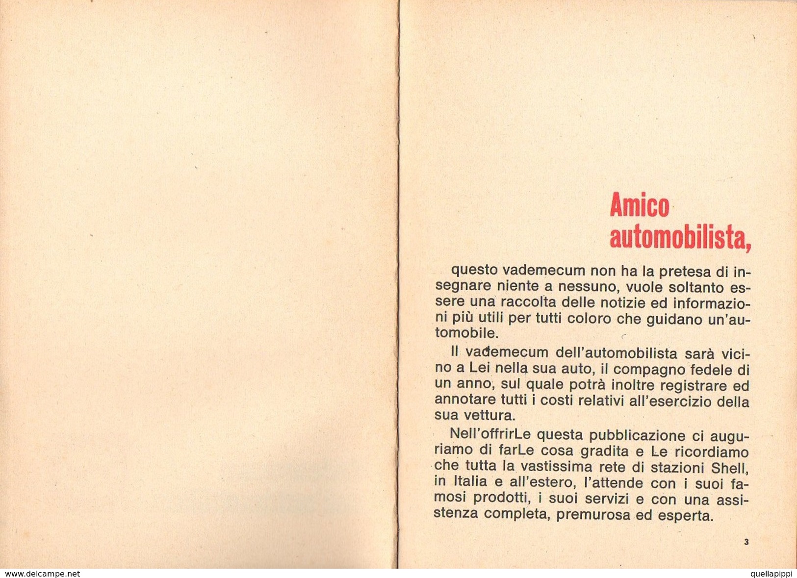 05725 " SEGNALETICA ED EDUCAZIONE STRADALE - SHELL VADEMECUM DELL'AUTOMOBILISTA - 1968" OPUSCOLO PUBBLICITARIO ORIGINALE - Automobili