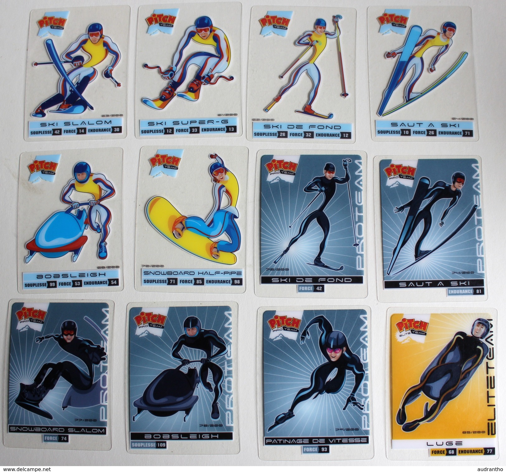 15 Cartes PITCH Sport Ski Luge Snowboard Patinage Bobsleigh Hockey Sport D'hiver - Wintersport