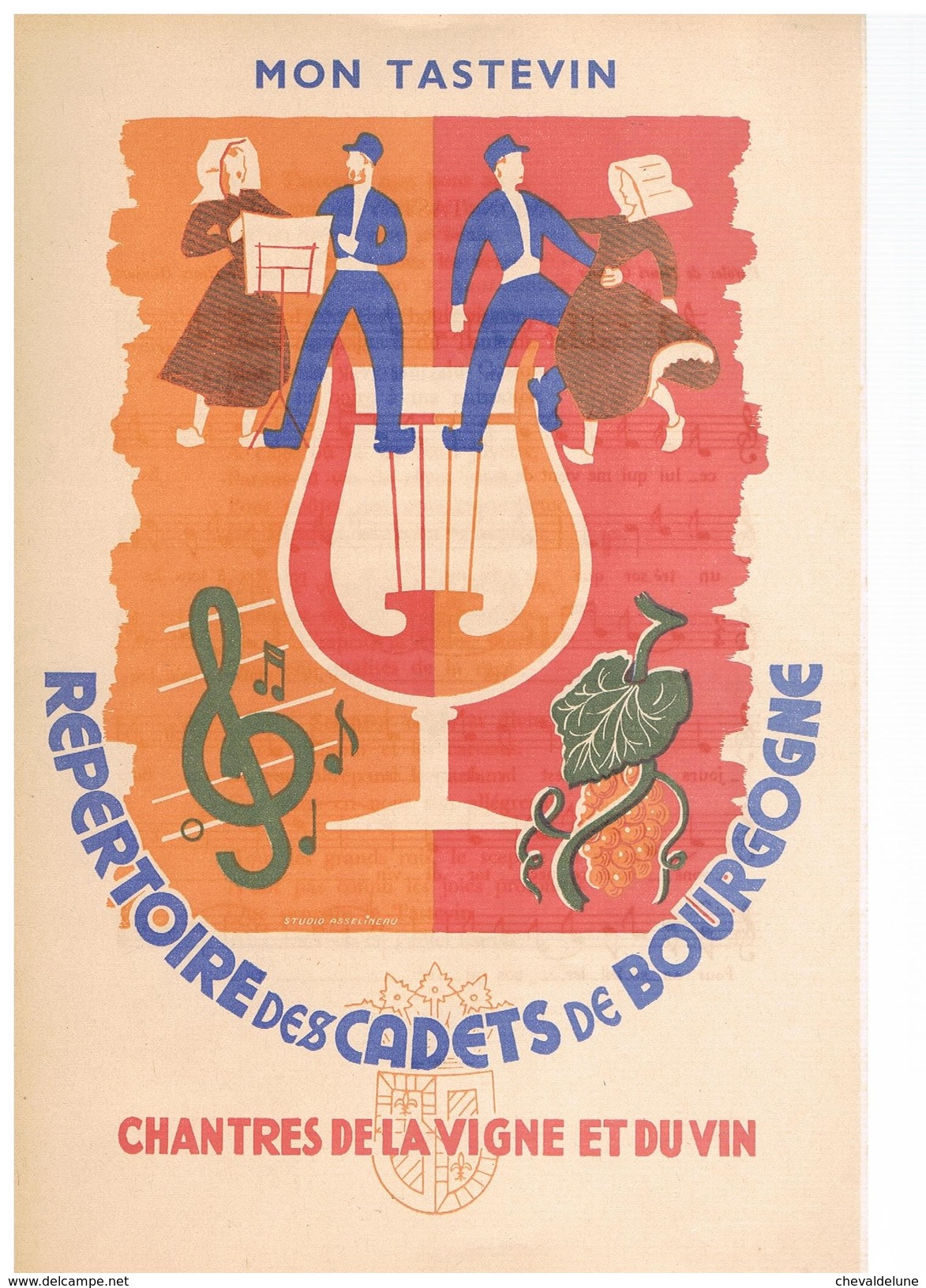 PARTITION MUSICALE: MON TASTEVIN - REPERTOIRE DES CADETS DE BOURGOGNE - PAROLES DE H.GARNIER - MUSIQUE DE H.HIMBERT 1948 - Partitions Musicales Anciennes