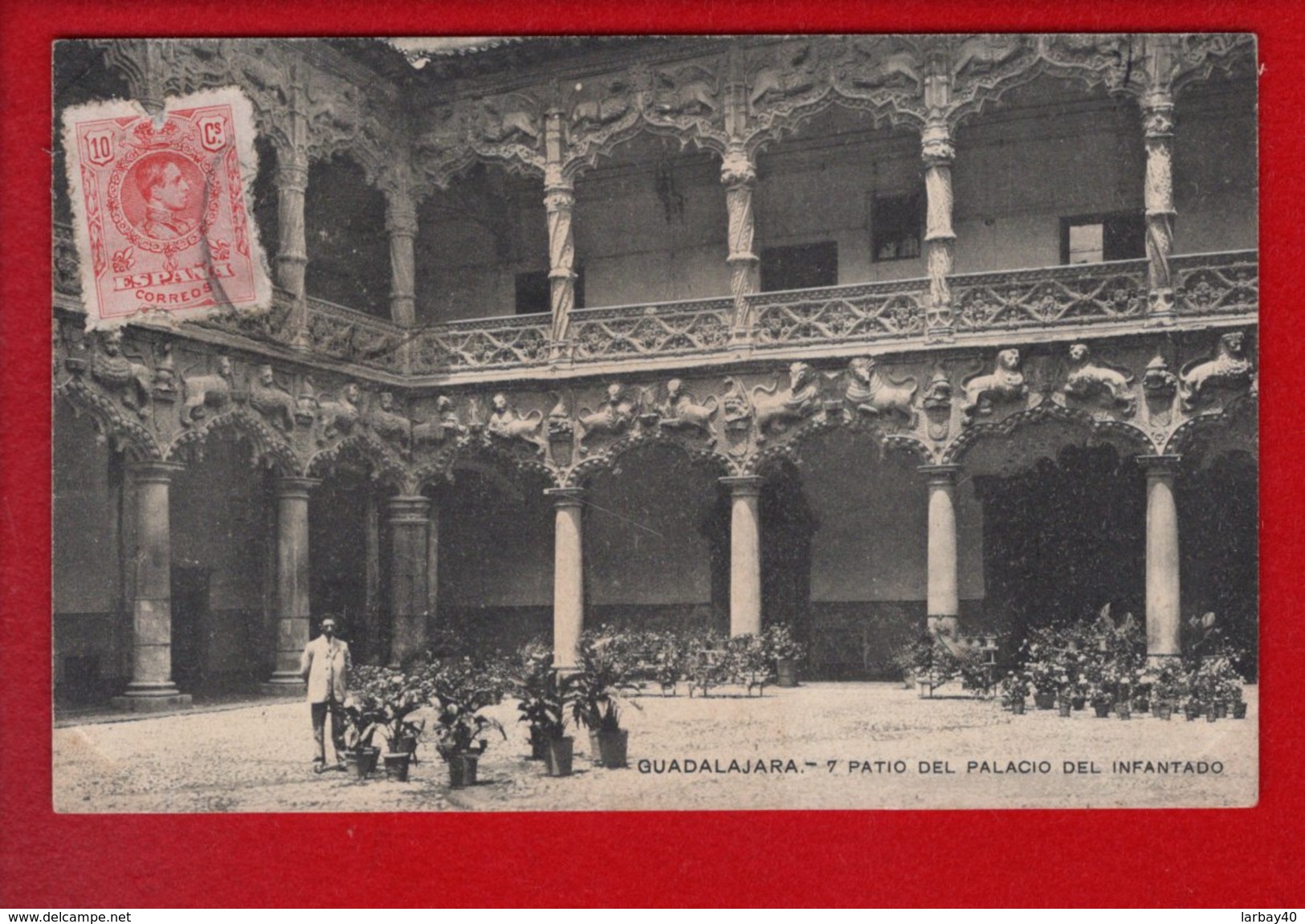 1 Cpa Carte Postale Ancienne -   Guadalajara - Palacio Del Infantado - Patio - Guadalajara