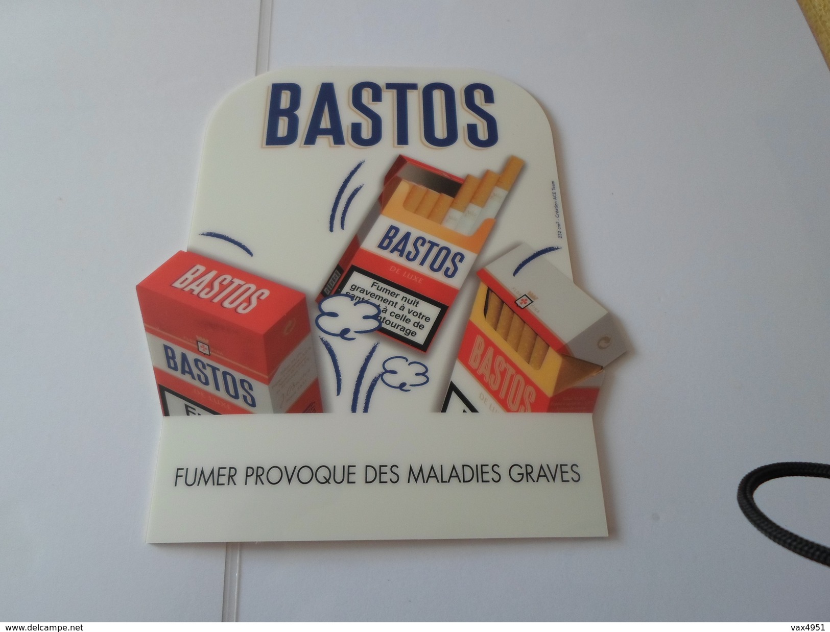 TAPIS DE SOURIS  PUB TABAC  BASTOS  *****   RARE  A  SAISIR ***** - Objets Publicitaires