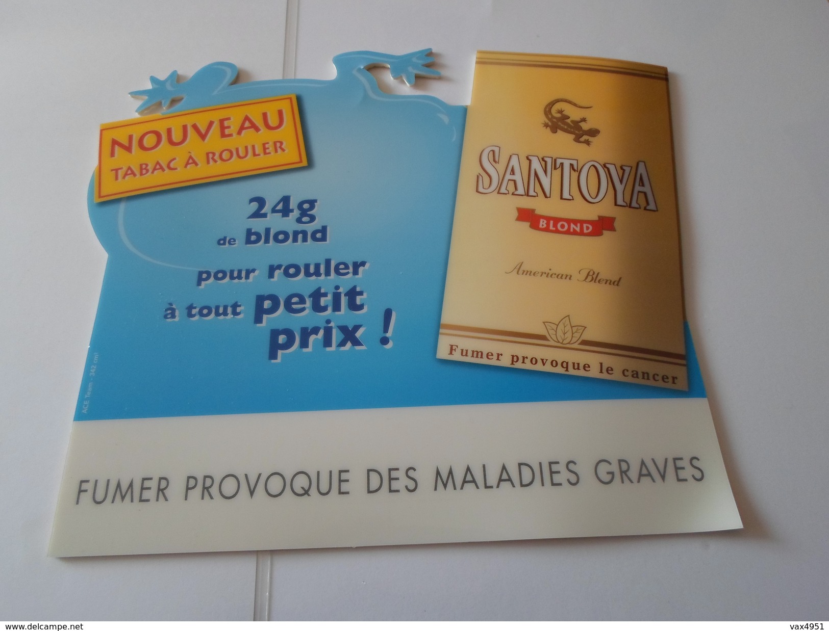 TAPIS DE SOURIS  PUB TABAC  SANTOYA TABAC A ROULER *****  A  SAISIR ***** - Advertising Items