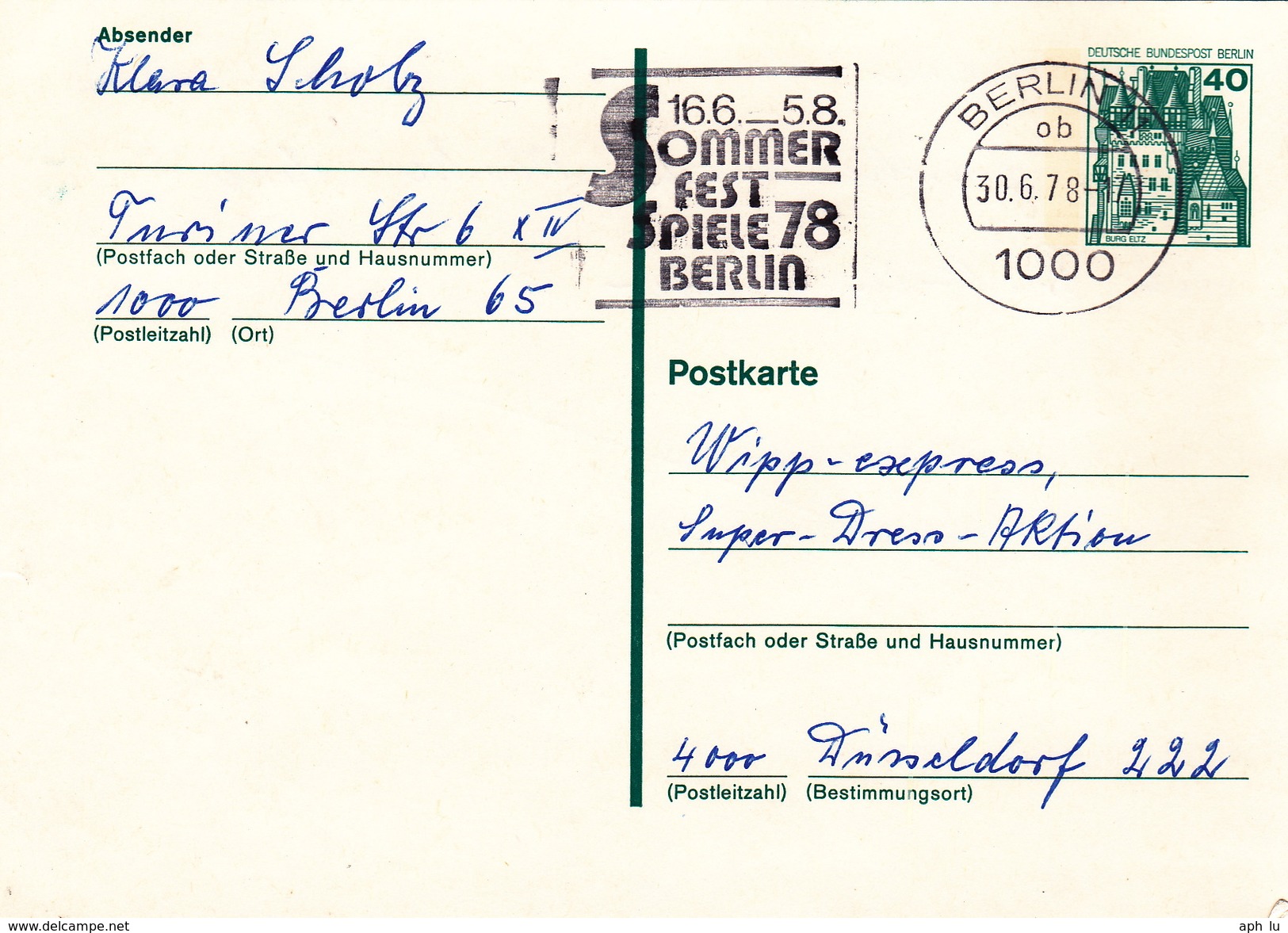 Postkarte Berlin P 104 (ak0614) - Postales - Usados