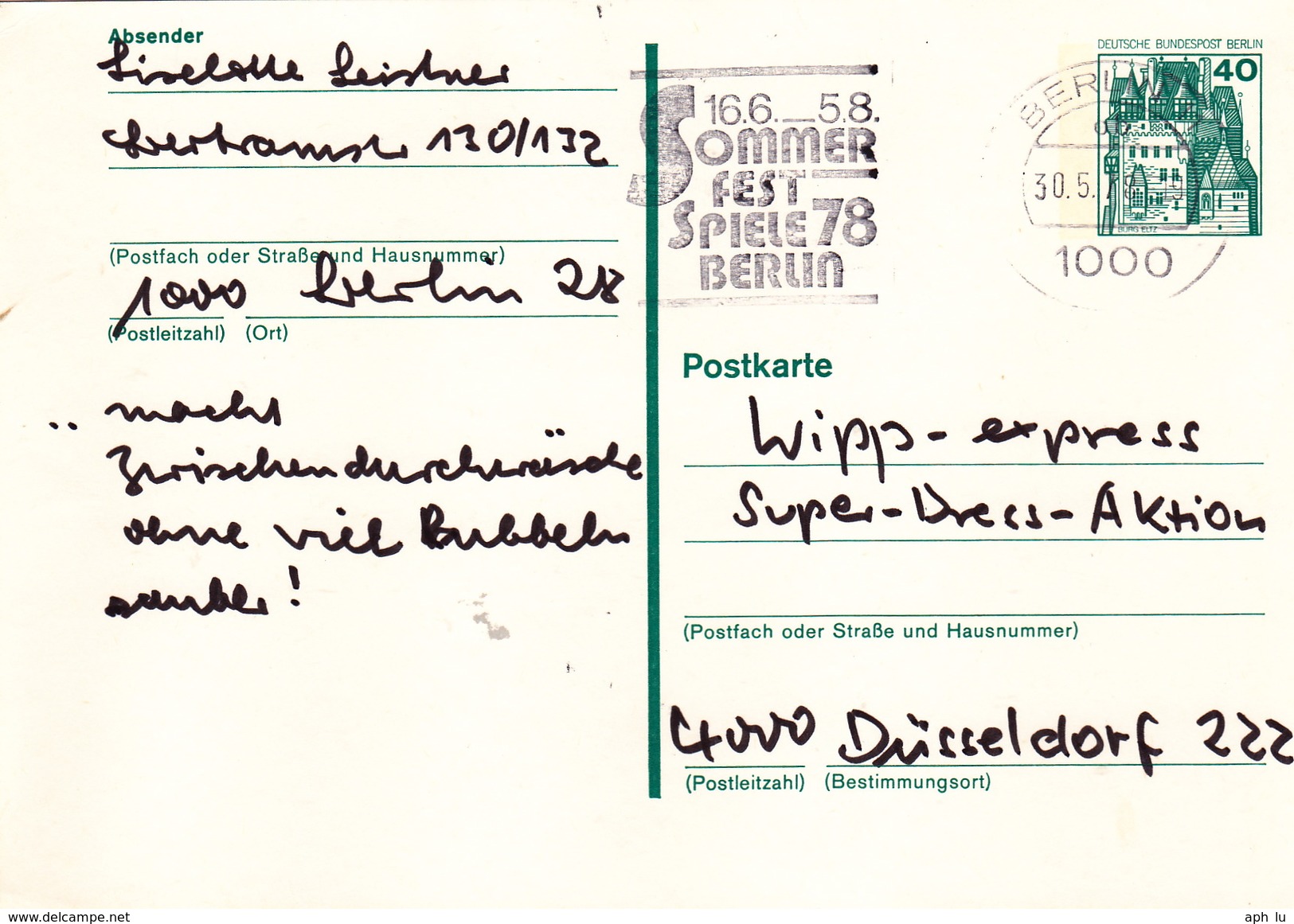 Postkarte Berlin P 104 (ak0615) - Postkaarten - Gebruikt