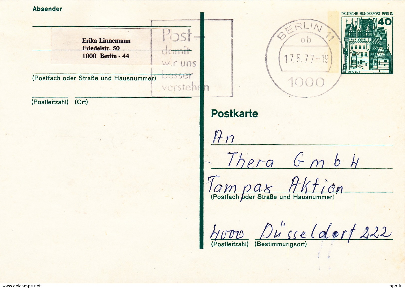 Postkarte Berlin P 104 (ak0616) - Postkaarten - Gebruikt