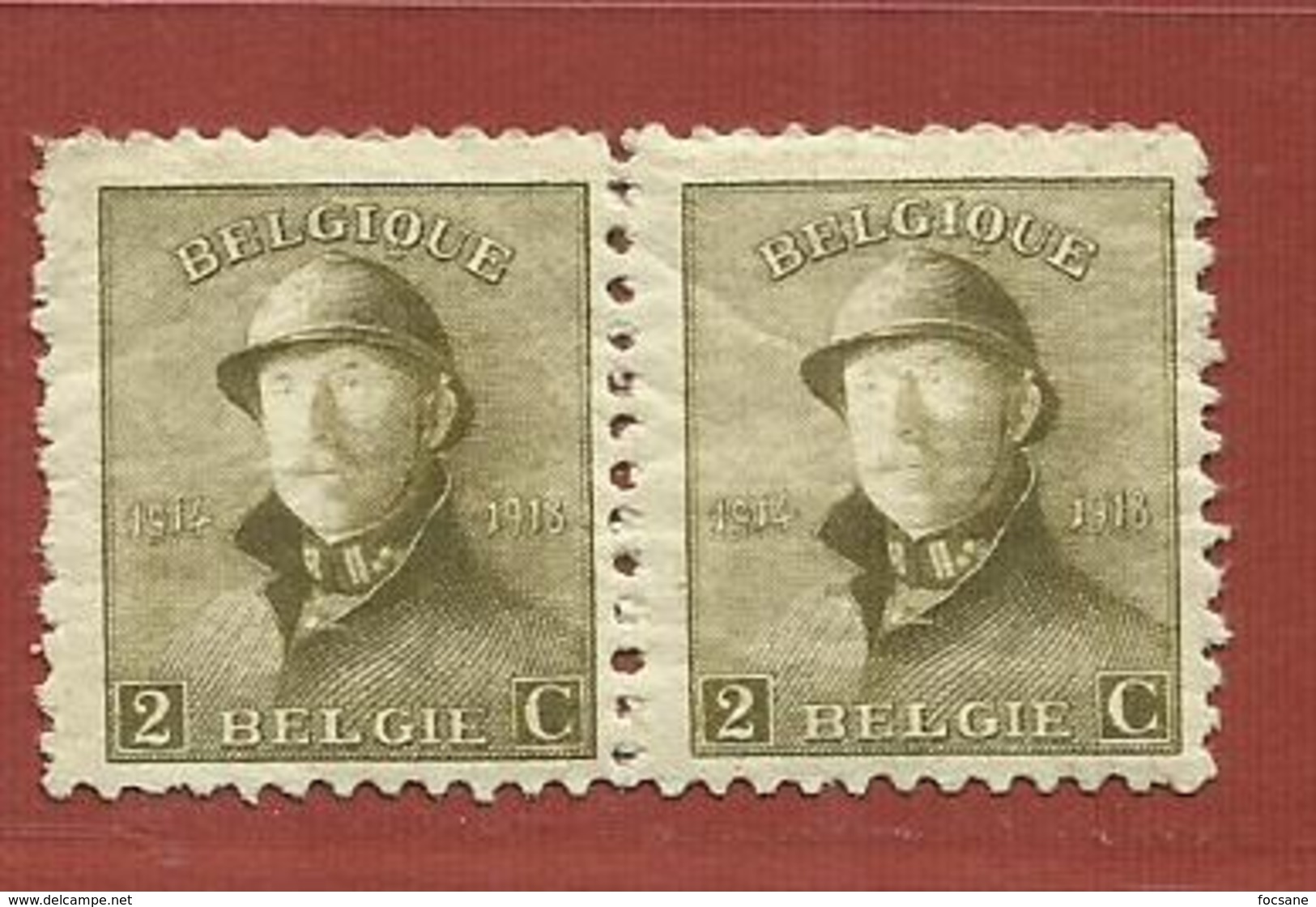 Timbre Belgique Roi Albert I Casqué   N° 166 - 2c - 1919-1920  Cascos De Trinchera