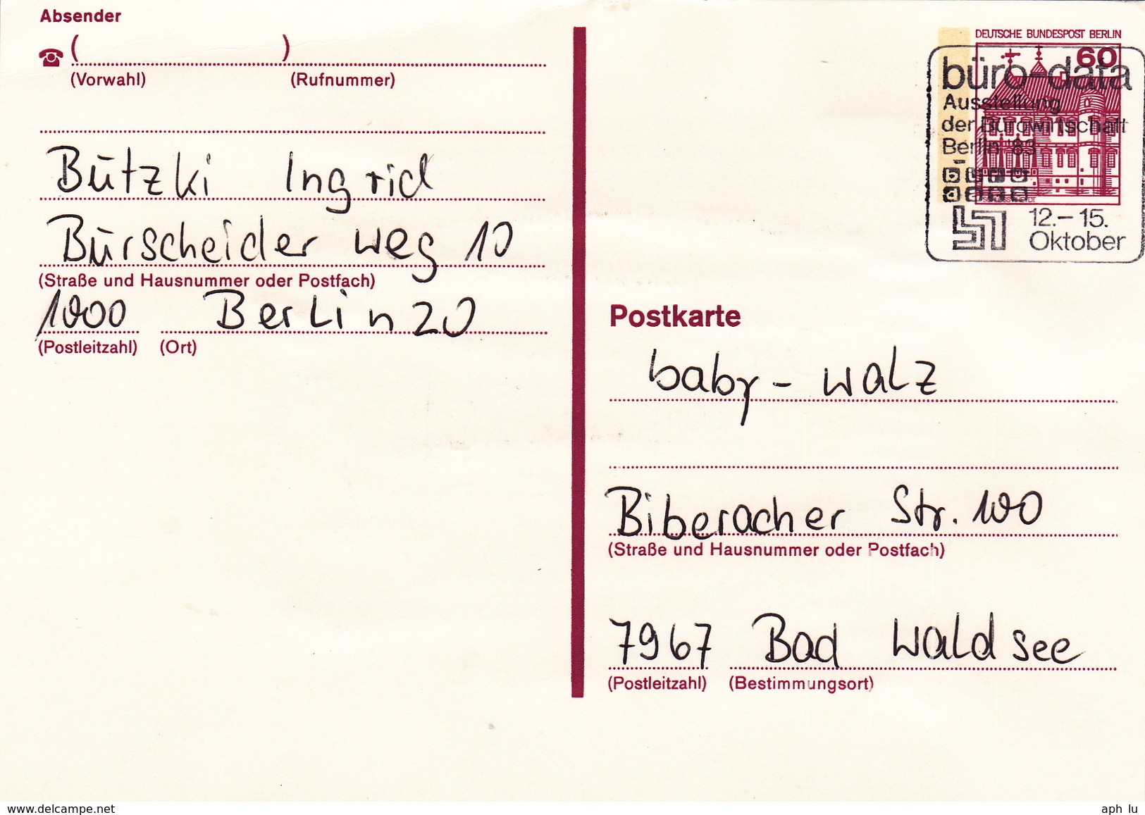 Postkarte Berlin P 122 (ak0620) - Postkarten - Gebraucht